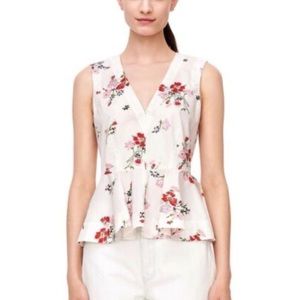 Rebecca taylor marguerite floral peplum top